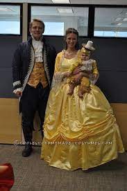 Compelling halloween costumes of characters from beauty and the beast. Beauty And The Beast With Baby Lumiere Family Costume Halloween Costume Contest Family Costumes Costume Contest