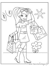 Voir plus d'idées sur le thème coloriage, coloriage fille, dessin coloriage. Coloriage Fille Fait Du Shopping Dessin Gratuit A Imprimer