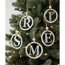 Browse christmas cards, ecards and printable cards. Beaded Initial Ornament By Mud Pie D D Collectibles