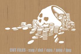 Download Pirate Skull Gold Treasure Cut File Graphic By Prawny Creative Fabrica SVG Cut Files