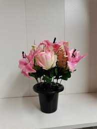 Check spelling or type a new query. Grave Artificial Flowers Pink Beechmount Garden Centre