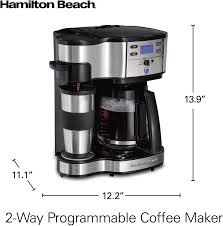 Hamilton beach 12 cup coffeemaker white. Buy Hamilton Beach 2 Way Brewer Coffee Maker Single Serve And 12 Cup Pot Stainless Steel 49980a Carafe Online In Germany B00ei7dppi