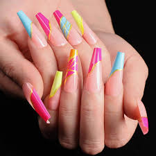 Outyua rainbow coffin press on nails extra long colorful fake nails artificial false nails acrylic full cover nails christmas for women and girls 24pcs 4.4 out of 5 stars 44 $9.66 $ 9. Amazon Com Outyua Rainbow Coffin Press On Nails Extra Long Colorful Fake Nails Artificial False Nails Acrylic Full Cover Nails Christmas For Women And Girls 24pcs Beauty