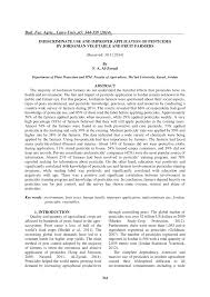 Unchecked power over pesticide proliferation presents a problem, therefore, for all people. Pdf Indiscriminate Use And Improper Application Of Pesticides By Jordanian Vegetable And Fruit Farmers