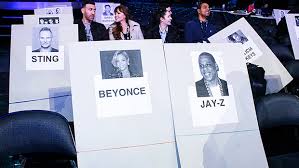 grammy awards seating cards photos beyonce jay z more