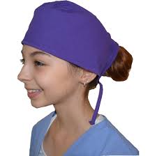 Purple Scrub Cap for Kids, Surgical Caps, Nurse Doctor Hat, Surgeon Cap,  Solid Color, Purple, for Little Doctors and Nurses
