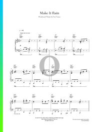 Make It Rain Sheet Music Piano Voice Guitar Pdf Download Streaming Oktav