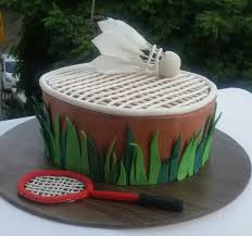 A Badminton Cake Cake By Vedha Sports Themed Cakes Badminton Cake