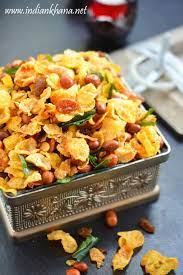 Cornflakes Mixture Cornflakes Chivda Recipe Easy Diwali Snacks Recipes Recipe Diwali Snacks Indian Food Recipes Vegetarian Snack Recipes