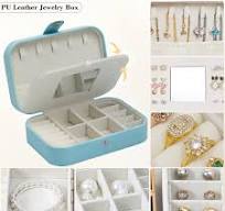 Amazon.com: Travel Jewelry Case with Mirror, PU Leather Small Jewelry Box  for Women, Portable Mini Jewelry Organizer, 2 Layer Travel Jewelry Storage  ...