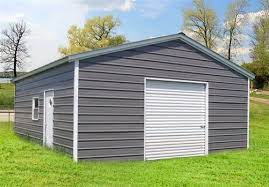 24x36 Vertical Roof Metal Garage Alan S Factory Outlet Metal Garages Metal Carports Metal Buildings