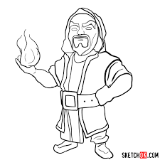 Funpalacegames.com has been visited by 10k+ users in the past month How To Draw Wizard From Clash Of Clans Sketchok Easy Drawing Guides