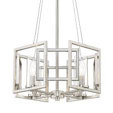 Golden Lighting Marco Pewter Modern Contemporary Clear Glass Geometric Pendant Light In The Pendant Lighting Department At Lowes Com