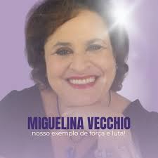 Miguelina Vecchio será sempre o símbolo de força e luta da AMT/SP.  Eternamente guardada em nossos corações.💜🌹, Nesta entrevista ao  @centrodememoriatrabalhista, ela os recebeu em sua casa no Rio Grande ...