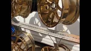 Powder coating is the best way to do it. Powder Coated Wheels In Candy Gold Youtube