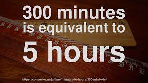 300 Min To Hr How Long Is 300 Minutes In Hours Convert