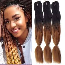 Has been added to your cart. 24 Ombre Braiding Hair For Box Braids Hair Synthetic Braiding Hair Extensions Black Silver Gray Dark Green Brown Purple Burgundy Wish
