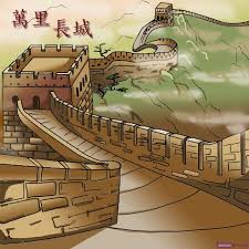 Coloring is also an art. Images Of Great Wall Of China Drawing Simple