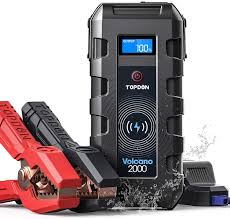 It is the only product in they also complimented its portability, saying it easily fit in their car's glove box. Amazon Com Car Jump Starter Battery Pack Portable Topdon Volcano2000 12v Up To 10l Gas 8l Diesel Auto Battery Booster Jumper 20800mah Power Bank Wireless Charger Type C For Car Truck Atv Suv