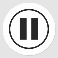 Pause Button Icon Symbol Customizable Classic Round Sticker Zazzle Com Icon Round Stickers Button Tattoo