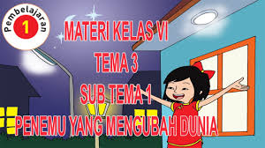 Maybe you would like to learn more about one of these? Tematik Kelas Vi Tema 3 Sub Tema 1 Pembelajaran 1 Penemu Yang Mengubah Dunia Youtube