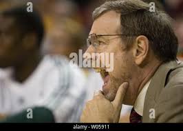 Seattle Supersonic's new head coach P.J. Carlesimo smiles as he is  interviewed by the media at the NBA basketball team's Furtado Training  facility in Seattle,