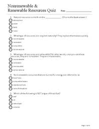 Worksheets, posters and classroom displays about natural. Renewable And Nonrenewable Resources Quiz Worksheets Teaching Resources Tpt