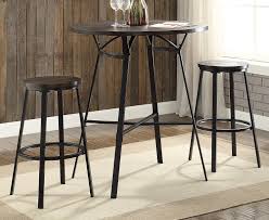 214 20 Amazon Com Comfortscape 3 Piece Bar Height Table With Stools Home Kitchen Pub Table Walnut Dining Room Bar Table And Stools