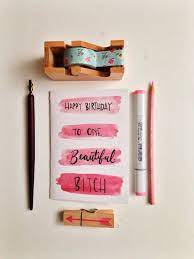 Paper dyes help give the lettering and paper balloons a professional edge. Pin By Sammy Q On Diy Best Friend Birthday Cards Cool Birthday Cards Birthday Cards For Friends