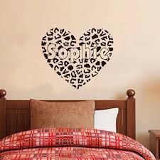 Some of the wood décor is reclaimed. Customised Cheetah Print Heart Wall Decals Any Name Lettering Wall Sticker Home Decor For Bedroom Stickers Home Decor Wall Stickers Home Decordecoration For Bedroom Aliexpress