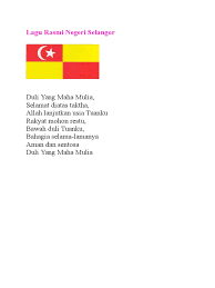 Indir, ini ialah video lirik indir, lagu indir, kebangsaan negeri indir, melaka indir, , malaysia iaitu indir, melaka indir, maju jaya. Lagu Negeri Selangor Dengan Lirik