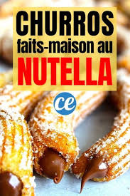 Easy And Fast The Homemade Nutella Churros Gourmet Recipe Cuisine Gourmet Recipes Homemade Nutella Nutella Recipes