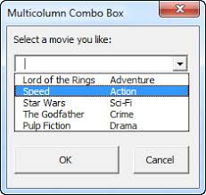 Multicolumn Combo Box In Excel Vba Microsoft Excel Formulas Excel Shortcuts Excel Macros