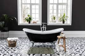 Add interest to plain black walls with unusual textures, such as this panelled look. 26 Black And White Primary Bathroom Decor Ideas Photos Home Stratosphere