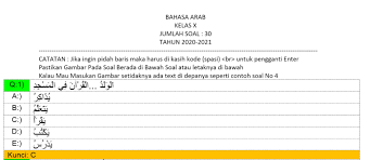 Soal pts bahasa arab kelas 10 semester genap warta madrasah soal bahasa arab sma kelas x. Soal Jawaban Pat Bahasa Arab Kelas 10 Semester Genap 2021 Info Pendidikan Terbaru
