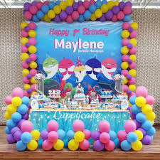 Baby Shark Sweet Table Shark Themed Birthday Party Shark Theme Birthday Baby Girl Birthday Theme