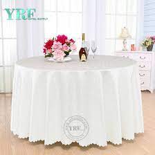 Hemmed edges for an exquisite look. China Yrf White Lace With Flower Round Wedding Table Cover China Table Cloth And Tablecloth Price