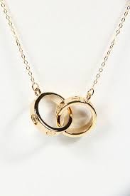 Cartier Look Infinity Double Ring Necklace Gold Cartier Love Necklace Beautiful Diamond Necklace Cartier Necklace