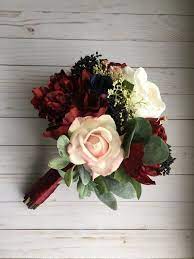 But let's face it, who can afford to fill their home with fresh flowers every week? Burgundy Wedding Bouquet Silk Wedding Bouquet Navy Bridal Bouquet Artificial Flower Bouquet Peony Bouquet Rustic Wedding Bouquet Silk Wedding Bouquets Flower Bouquet Wedding Rustic Wedding Bouquet