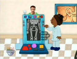 In the blue skiddoo segment, weas we come in, steve invites us to try out his stethoscope and listen to blue's heartbeat. Anatomy Blue S Clues Wiki Fandom