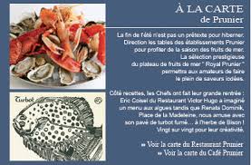 La Carte Prunier Http Www Restovisio Com Restaurant Prunier 381 Htm Presentation Plateau De Fruits De Mer Prunier Fruits De Mer