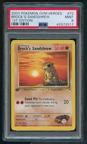 Pokemon tcg xy evolutions pick your card! Auction Prices Realized Tcg Cards 2000 Pokemon Gym Heroes Brock S Sandshrew 1st Edition