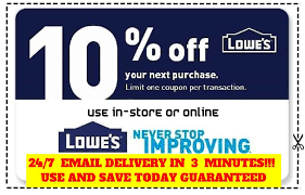Three X3 Lowes 10 Off Coupons Discount Instore And Online Fast Fast Delivery Https Ebay To 2bj48yr Coupons Lowes Coupon Grocery Coupons