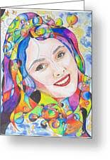 Abstract Watercolour Portrait of Alice by Christopher Childs