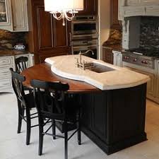Wooden Kitchen Island Top Neat Idea Adding A Round Half Table Top To The Islan Kitchen Island Tops Wooden Countertops Kitchen Farmhouse Kitchen Countertops
