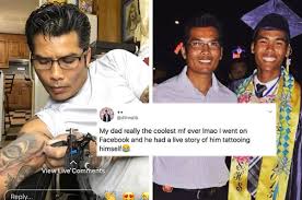 My dad was giving me a lift back from college, and i mentioned getting my lip pierced again and he started going on about how much he hates face piercings our goal is for newgrounds to be ad free for everyone! This Dad Gave Himself A Tattoo And Livestreamed It On Facebook