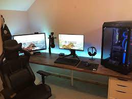 My Pubg Battle Station Battlestations Battlestation Simple Computer Desk Gamer Room