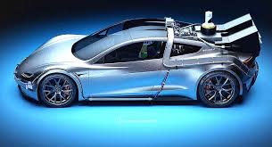 Tesla Roadster Spacex Package Gets Imagined As Next Gen Back To The Future Time Machine Teslas Only