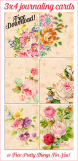 Free Journaling Cards Pretty Vintage Floral Tags Free Pretty Things For You Journal Cards Vintage Printables Cards