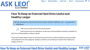 How To Keep An External Hard Drive Useful And Healthy Longer - Youtube
